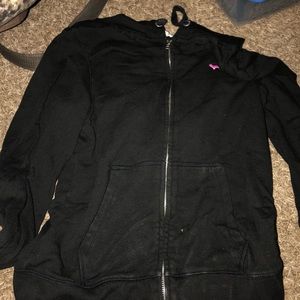pink hoodie